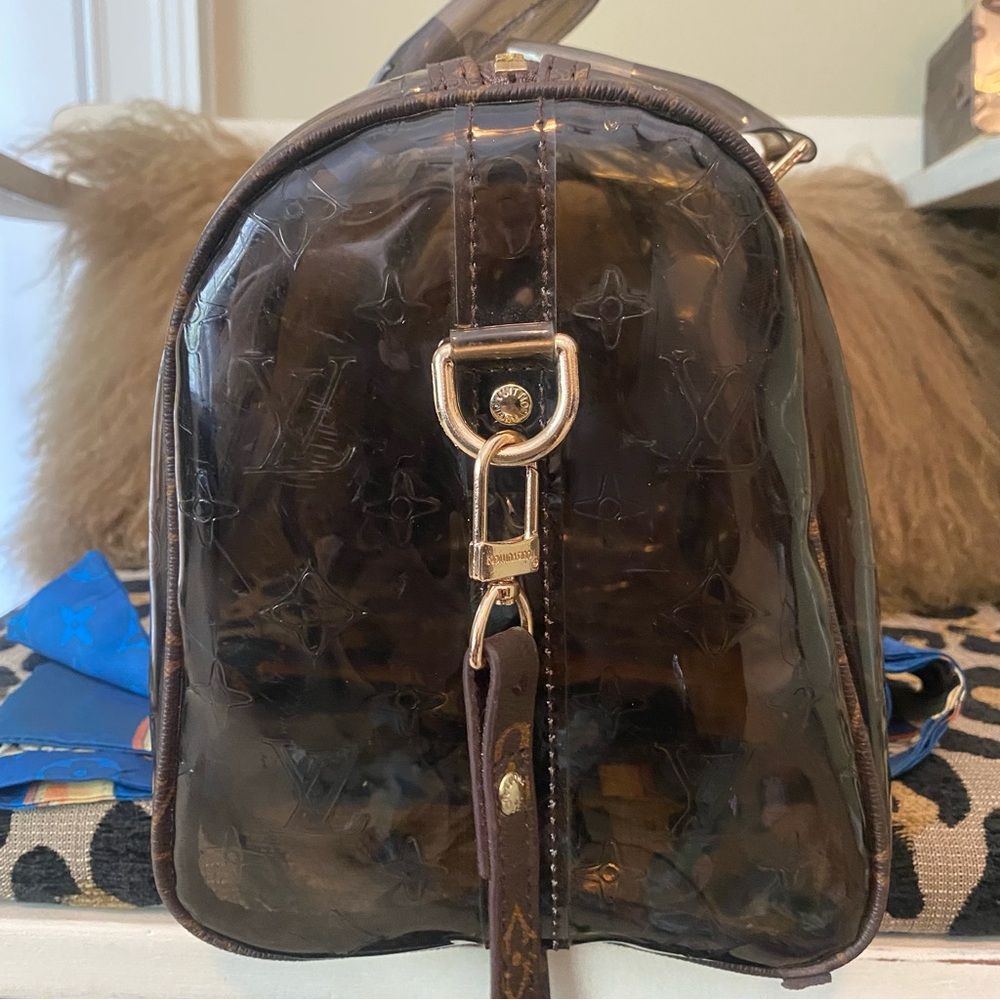 Brown clear satchel bag with Twilly - Picture 5 of 15